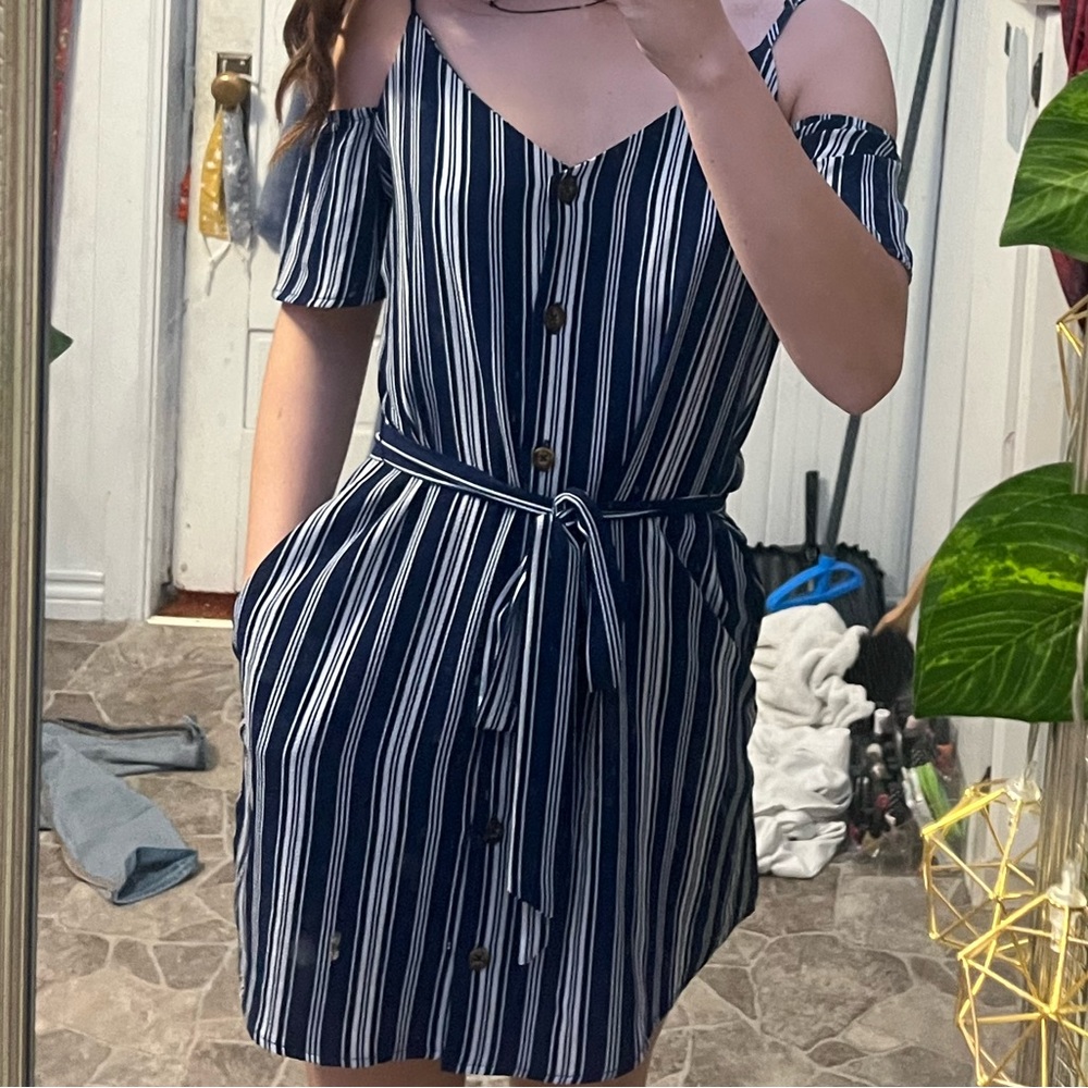 Stripped mini dress